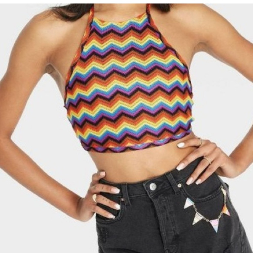 🌈PRIDE HALTER TOP NWT